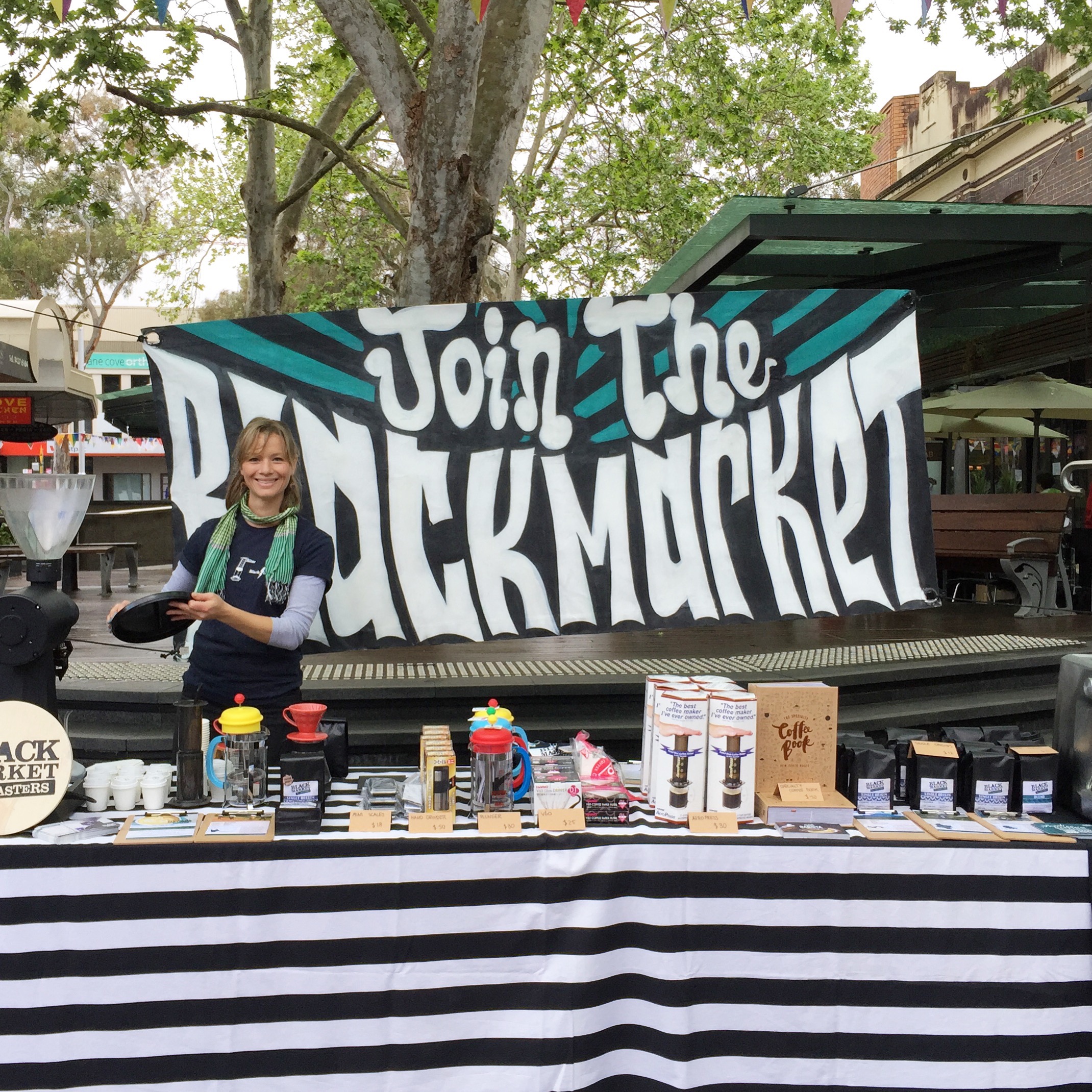 Coffee market stall